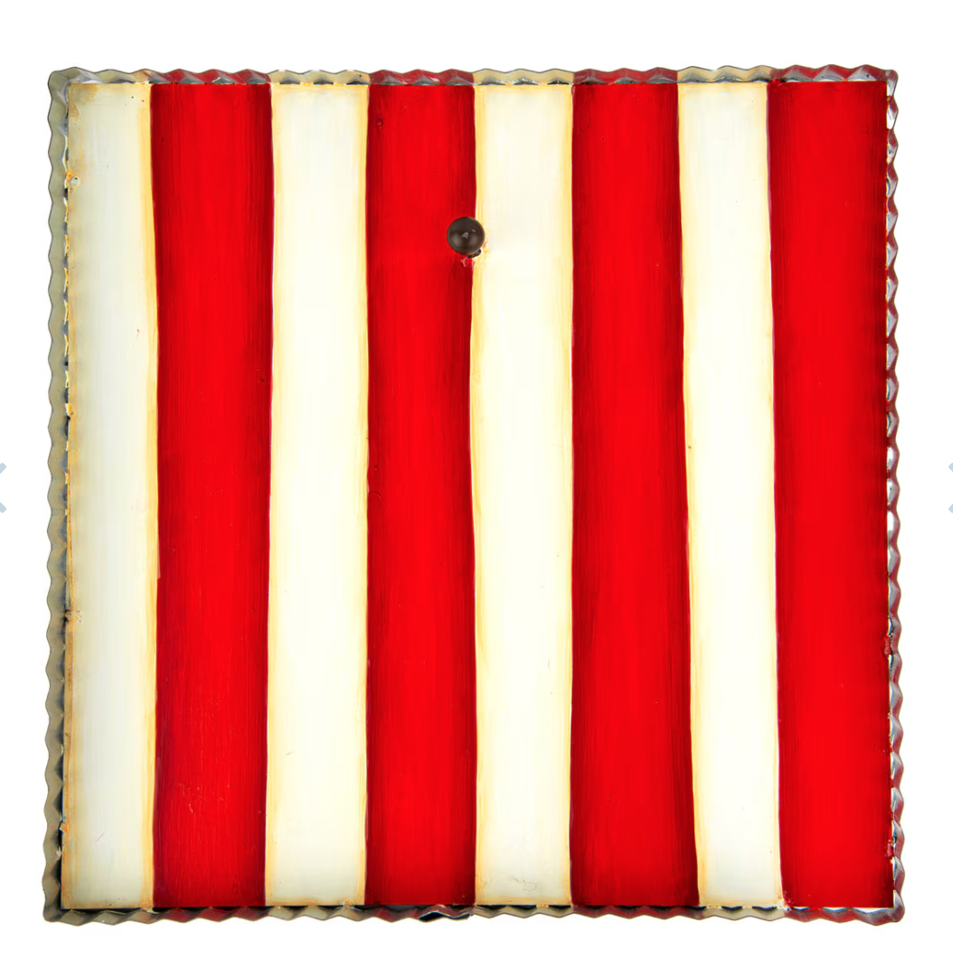 Red & White Galvanized Gallery Art Display Board