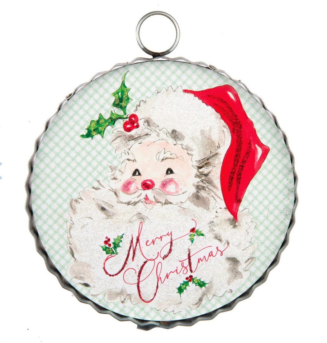 Mini Beck's Traditional Santa Galvanized Art