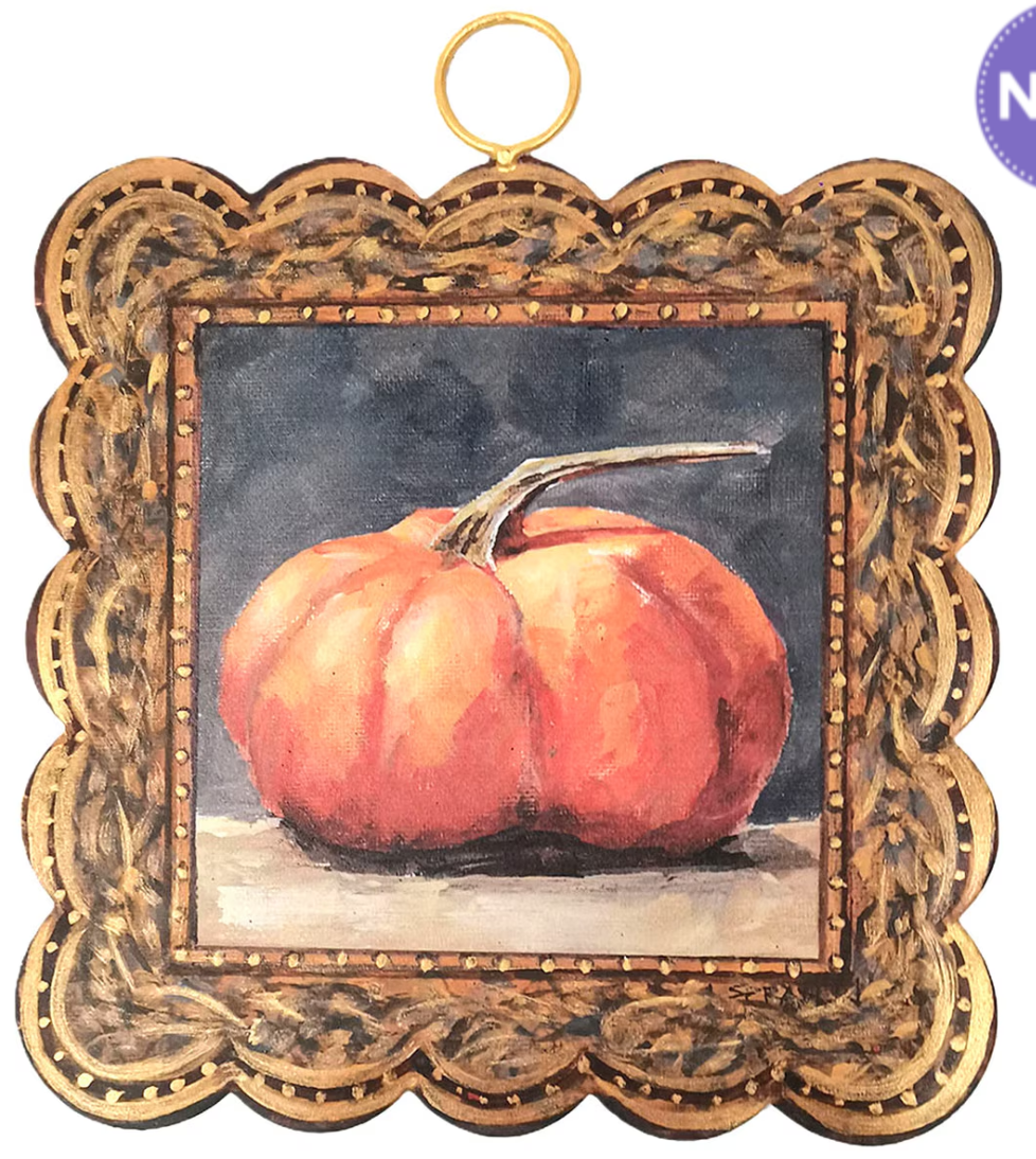 Mini Gallery Scallop Gilded Orange Pumpkin