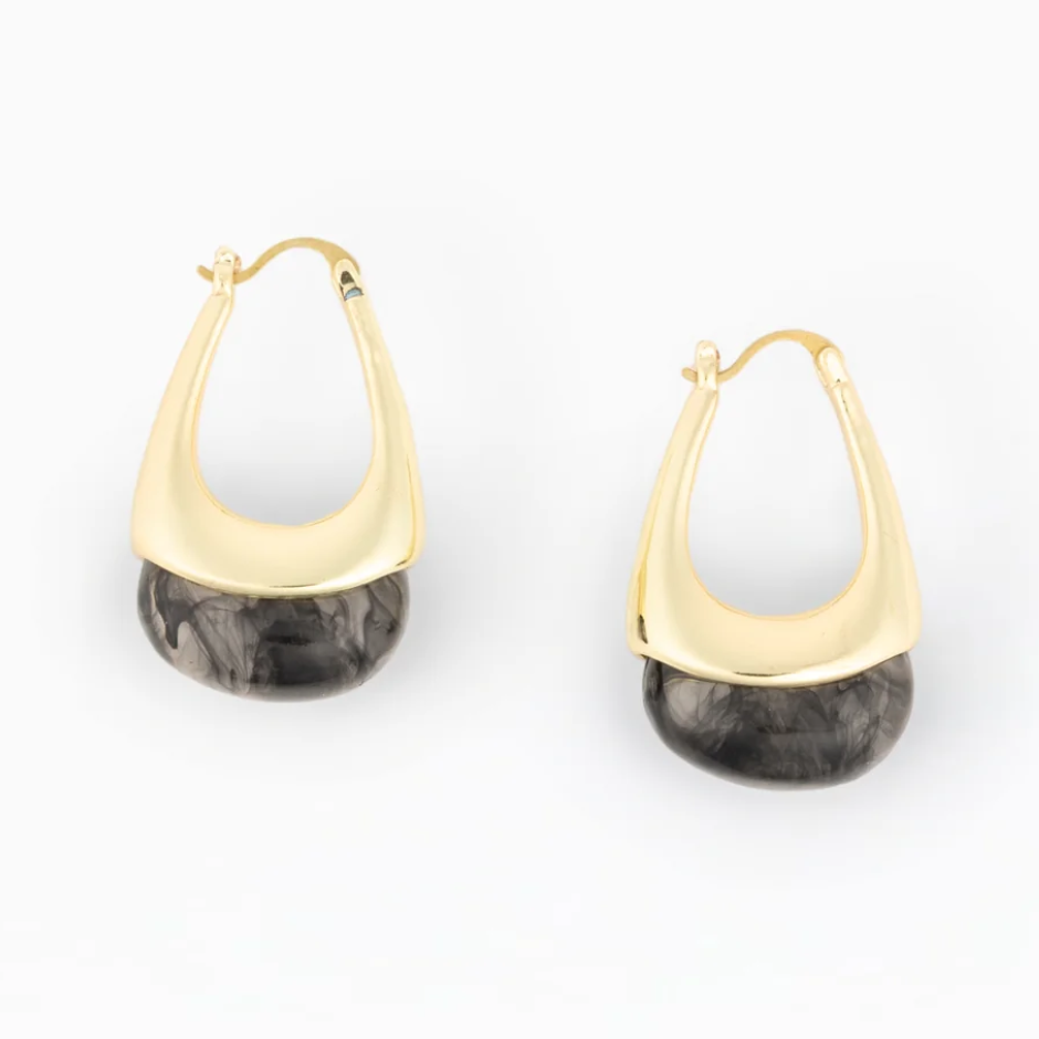 Talia Gray Hoop Earrings