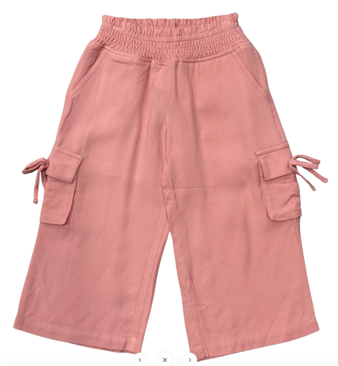 Girls Wide Leg Cargo Pant Mellow Rose
