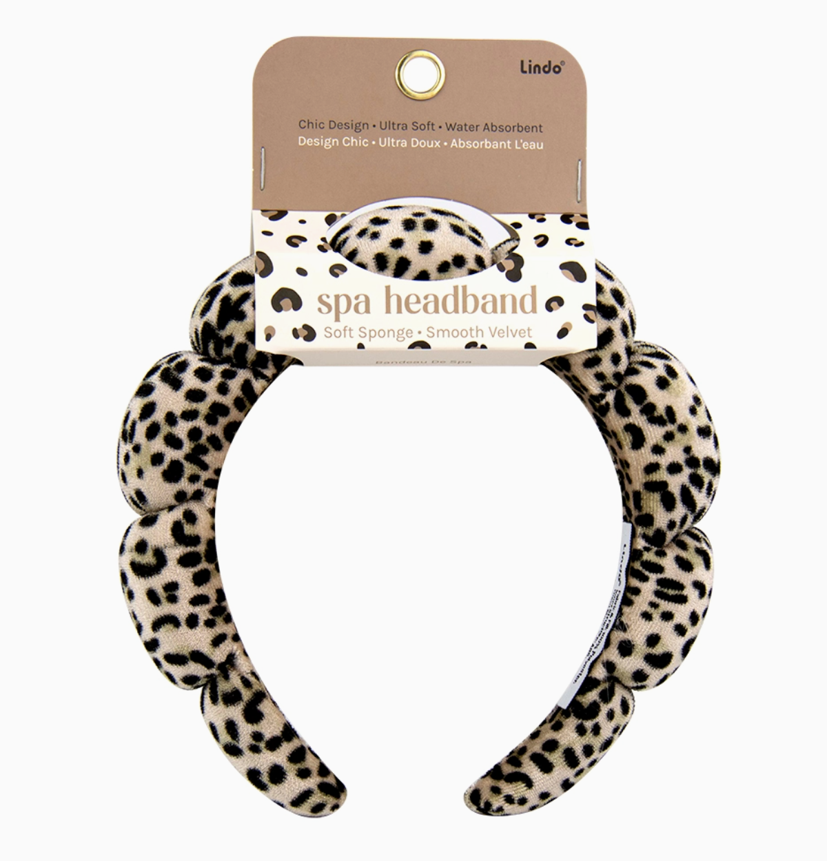 Velvet Spa Headband Leopard