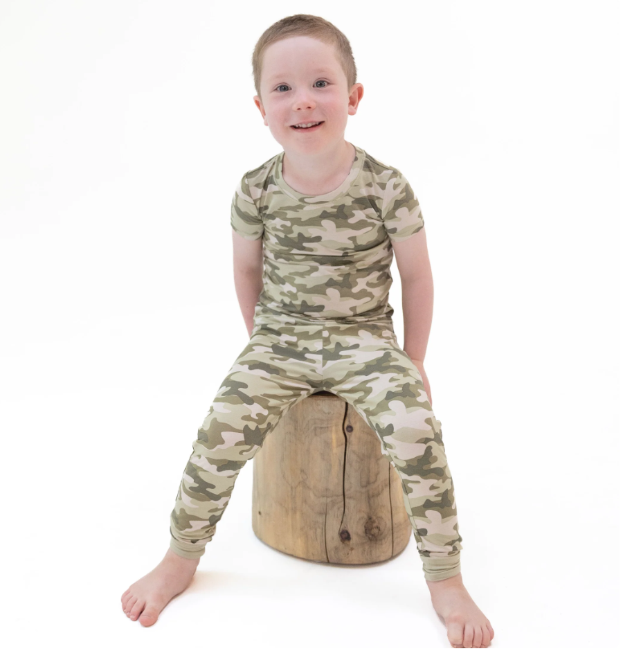 Short Sleeve Loungewear Set Camo