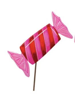Pinkmas Square Wrapped Candy Yard Stake
