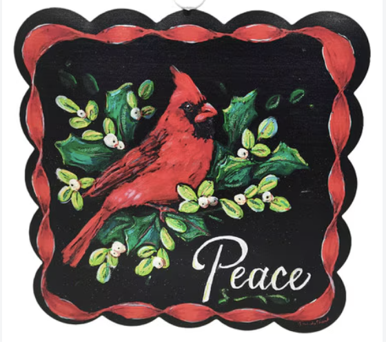 Large Hamilton Scallop Cardinal Peace Sign