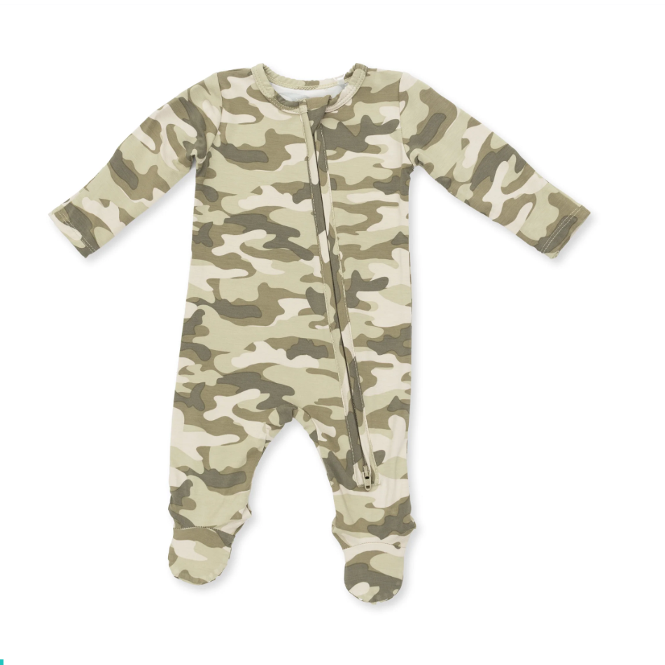 2 Way Zipper Footie Camo