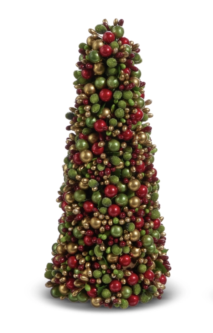 9.5" Beaded Berry Cone