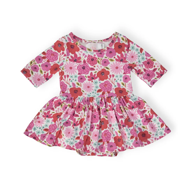 Secret Garden 3/4 Sleeve Twirl Bodysuit