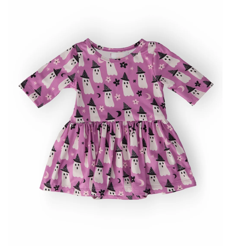 Witches Boo 3/4 Sleeve Twirl Bodysuit