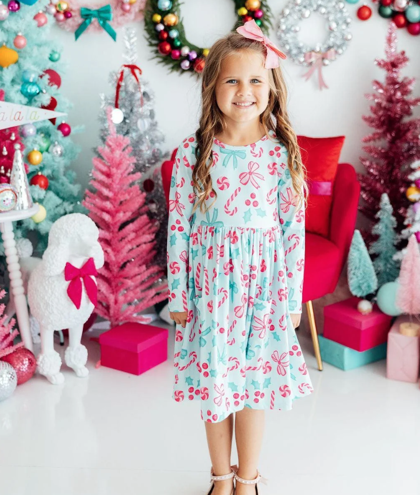Christmas Cheer LS Pocket Twirl Dress