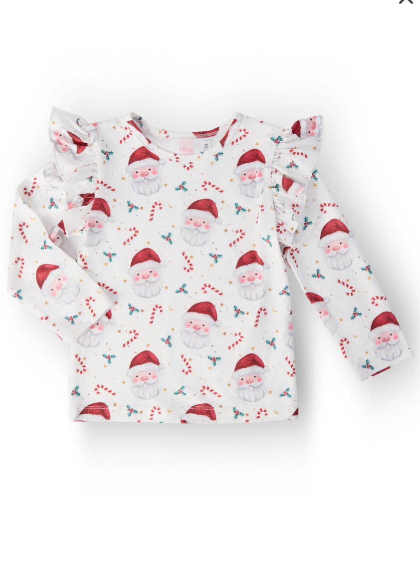 Mistletoe Magic LS Ruffle Tee