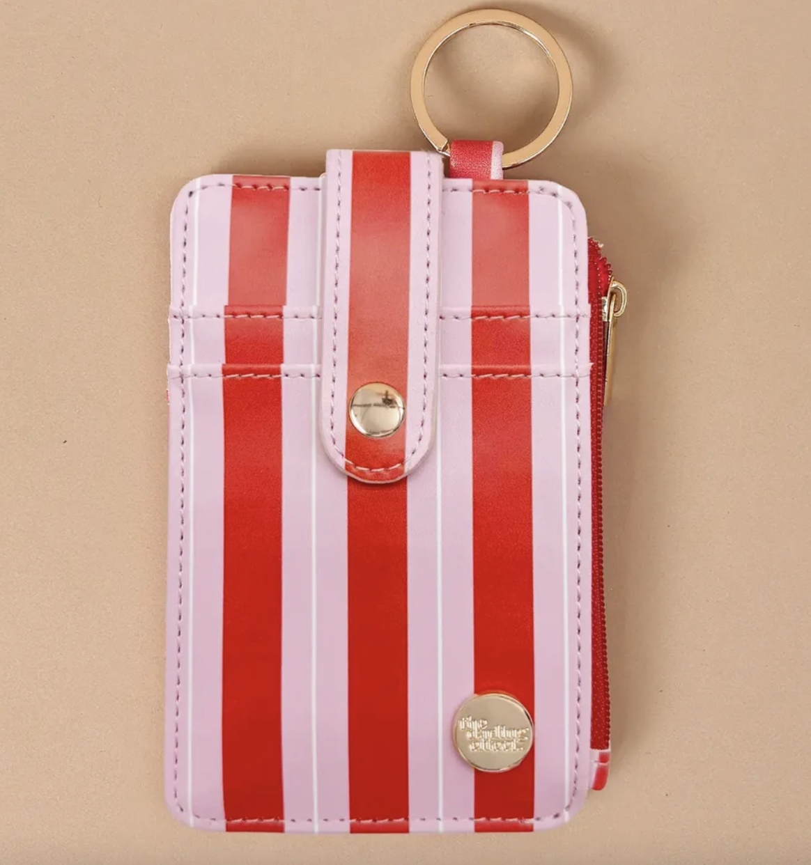 Peppermint Stripes Keychain Wallet