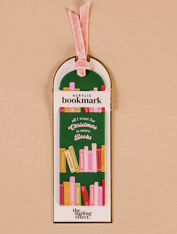 Acrylic Bookmark All I Want For Christmas Is More Books