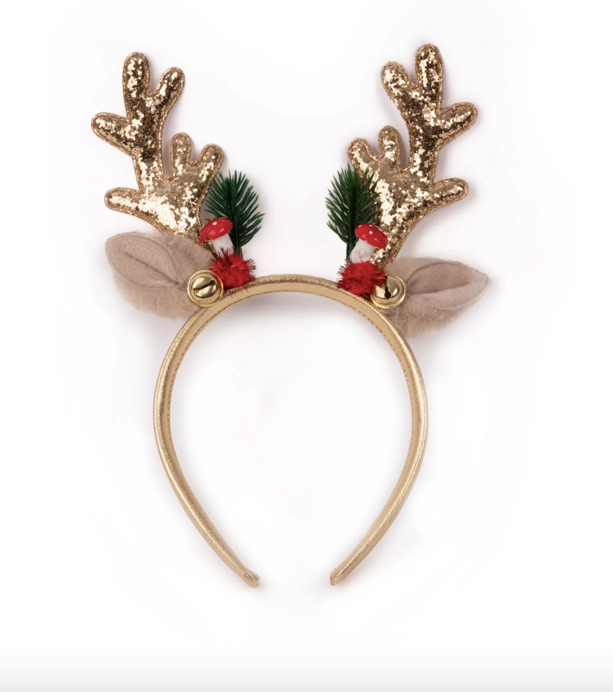 Holiday Rudolph Headband Gold