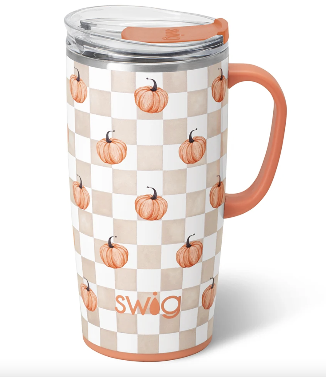 Pumpkin Check Travel Mug 22oz