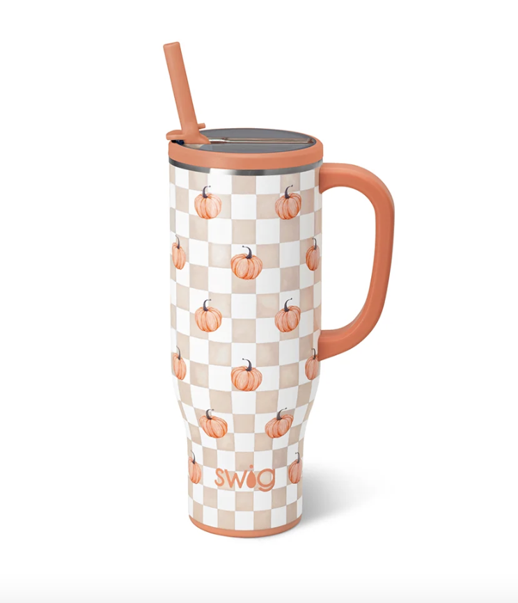 Mega Mug 30oz Pumpkin Check