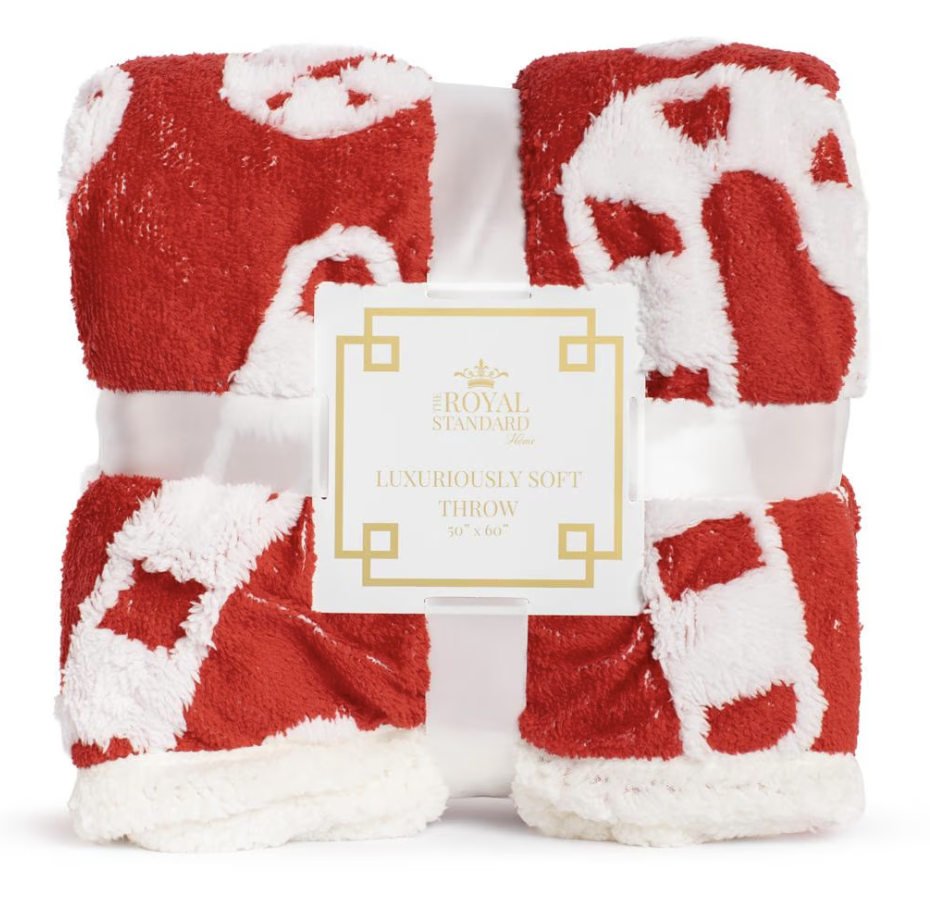 Candy Cane Throw Blanket 50x60