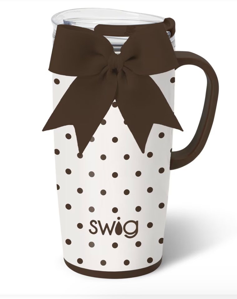 Mocha Dots Travel Mug 22oz