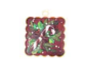Mini Hamilton Scalloped Burgundy Candy Cane