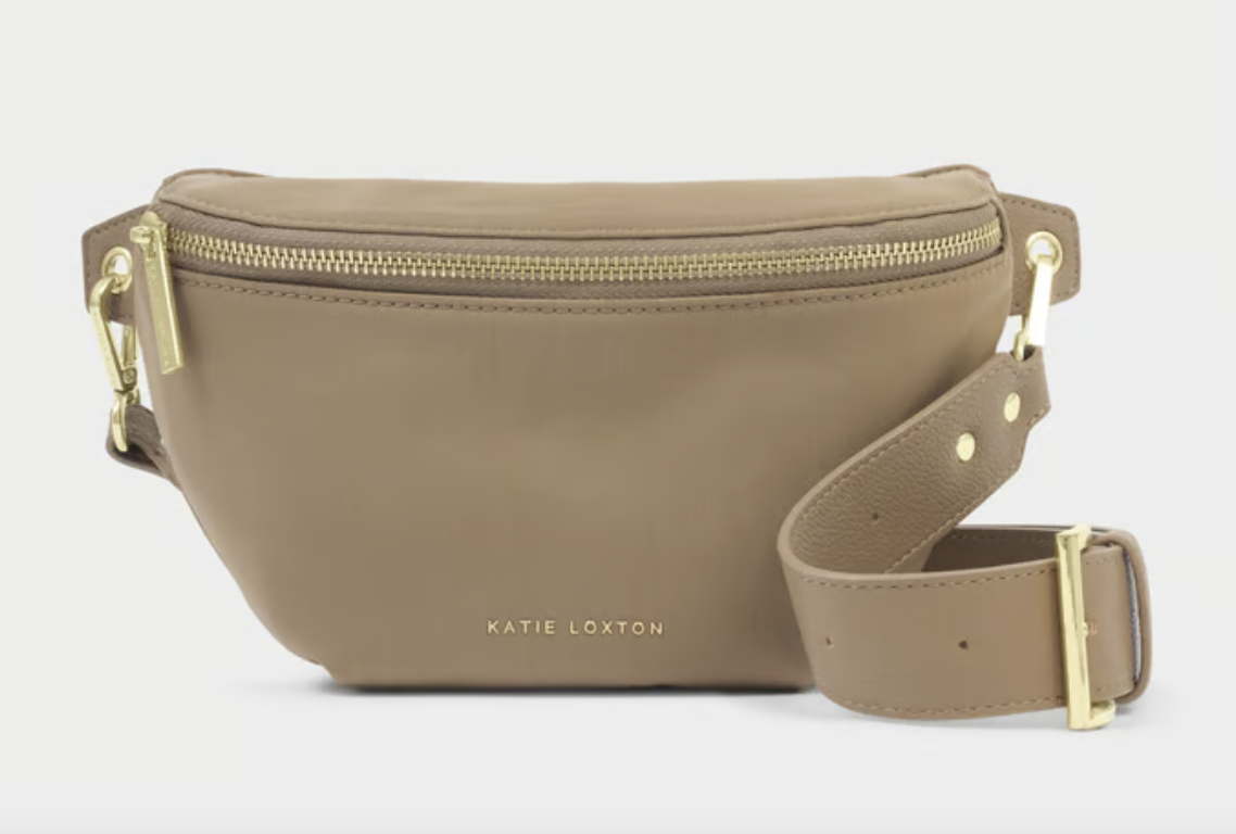 Nylon Luxe Belt Bag Taupe