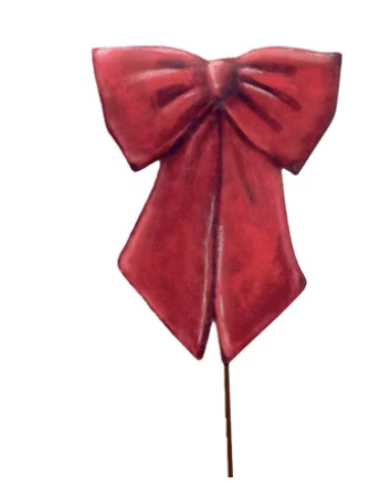 Burgundy Velvet Bow Yard Stake