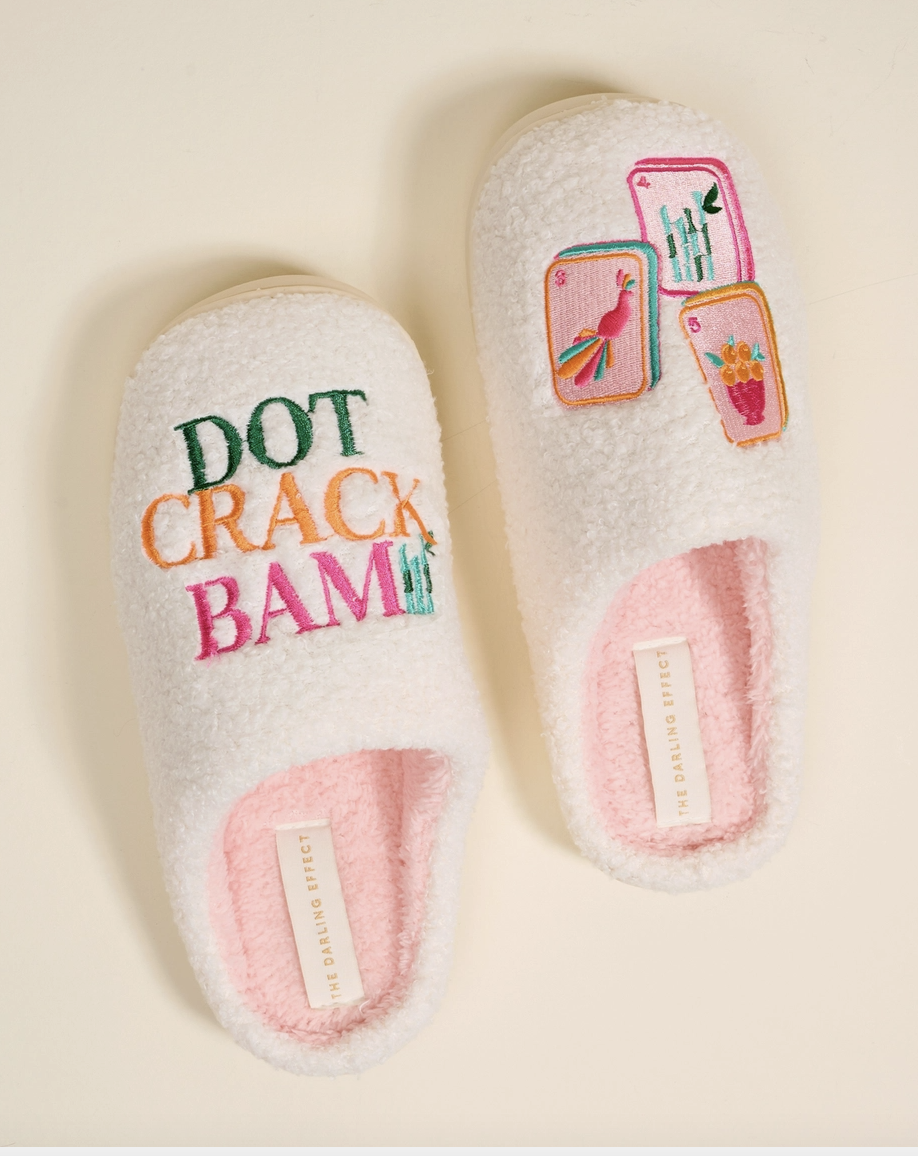 Dot Crack Bam Mahjong Slippers