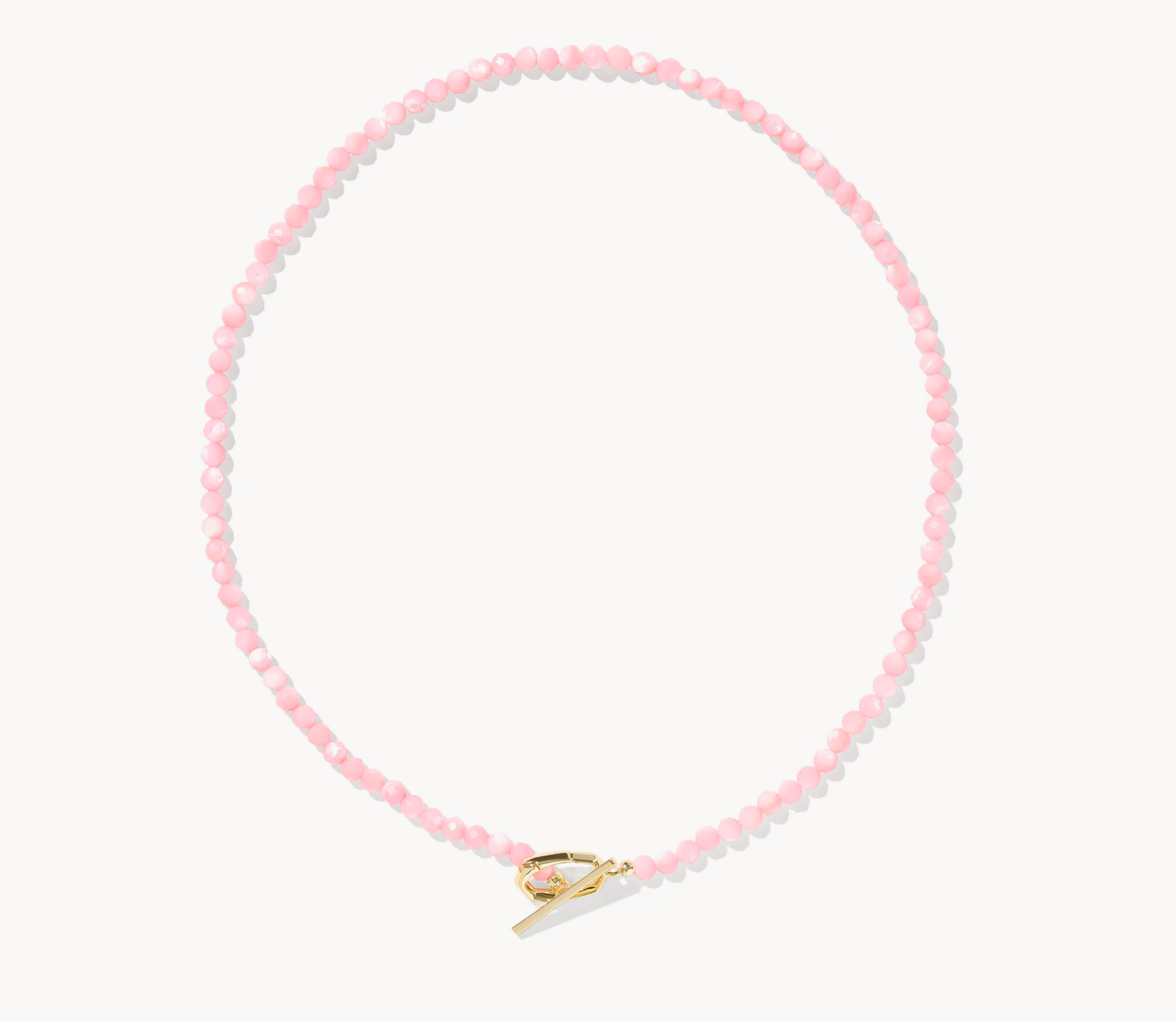 Sylvia Stranded Gold Pink Chalcedony Necklace
