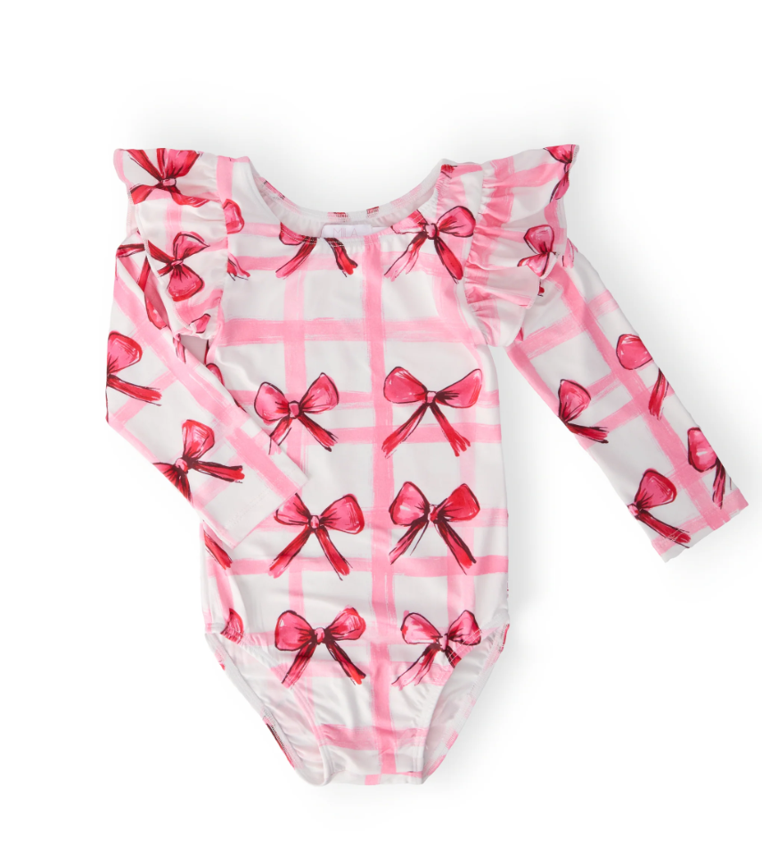 Bow LaLa LS Flutter Sleeve Leotard