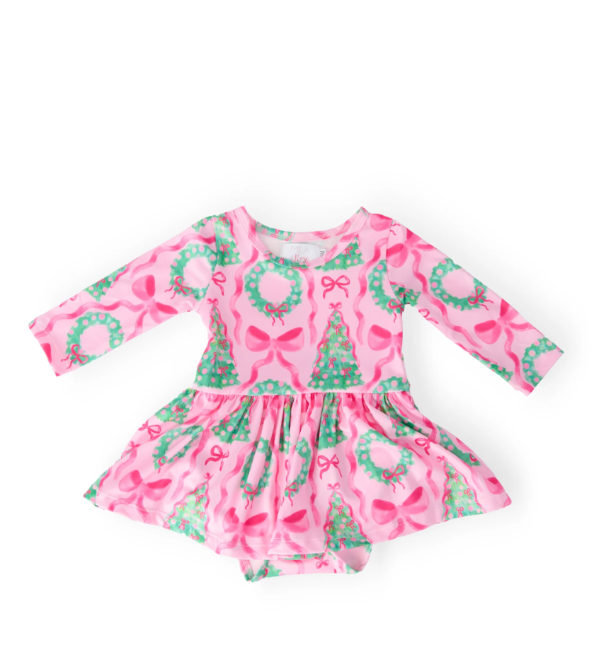 Jingle Bows LS Twirl Bodysuit