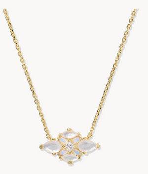 Abbie Crystal Pendant Nickel Gold Neutral Mix