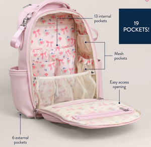 Boss Plus Backpack Diaper Bag Ribbons & Roses
