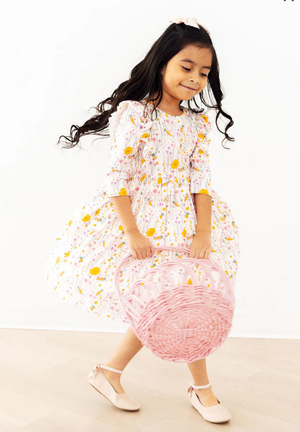 Carrot Cutie 3/4 Sleeve Pocket Twirl Dress