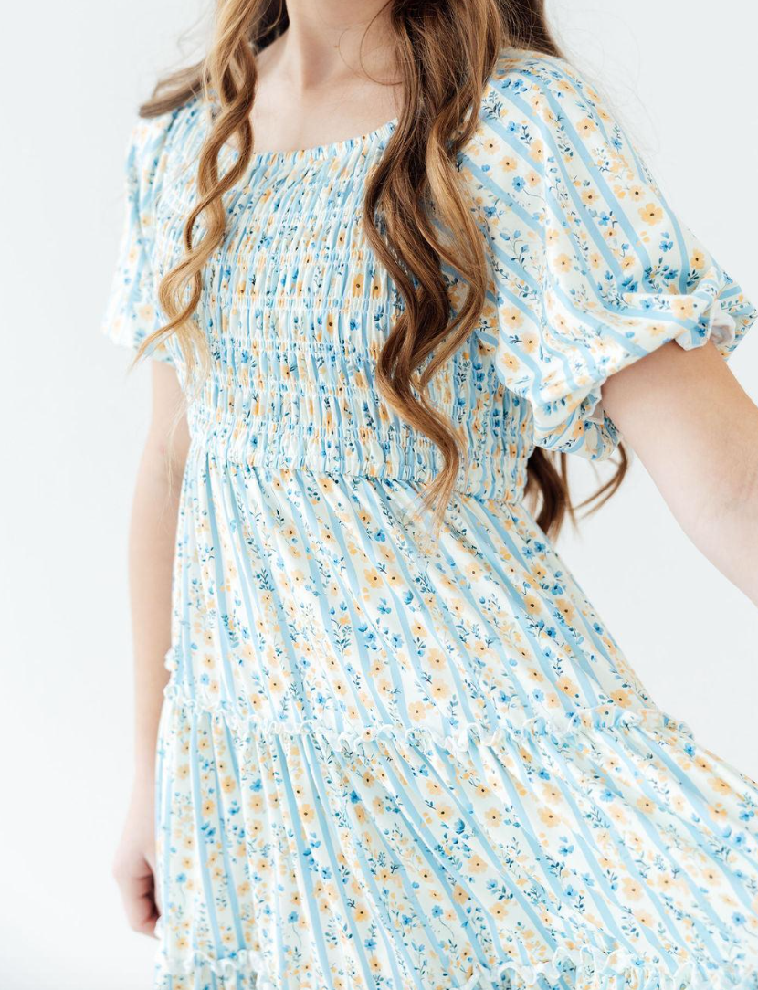 Buttercup Blooms Smocked Ruffle Dress