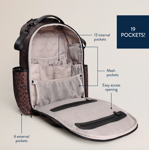 Boss Plus Backpack Diaper Bag Leopard