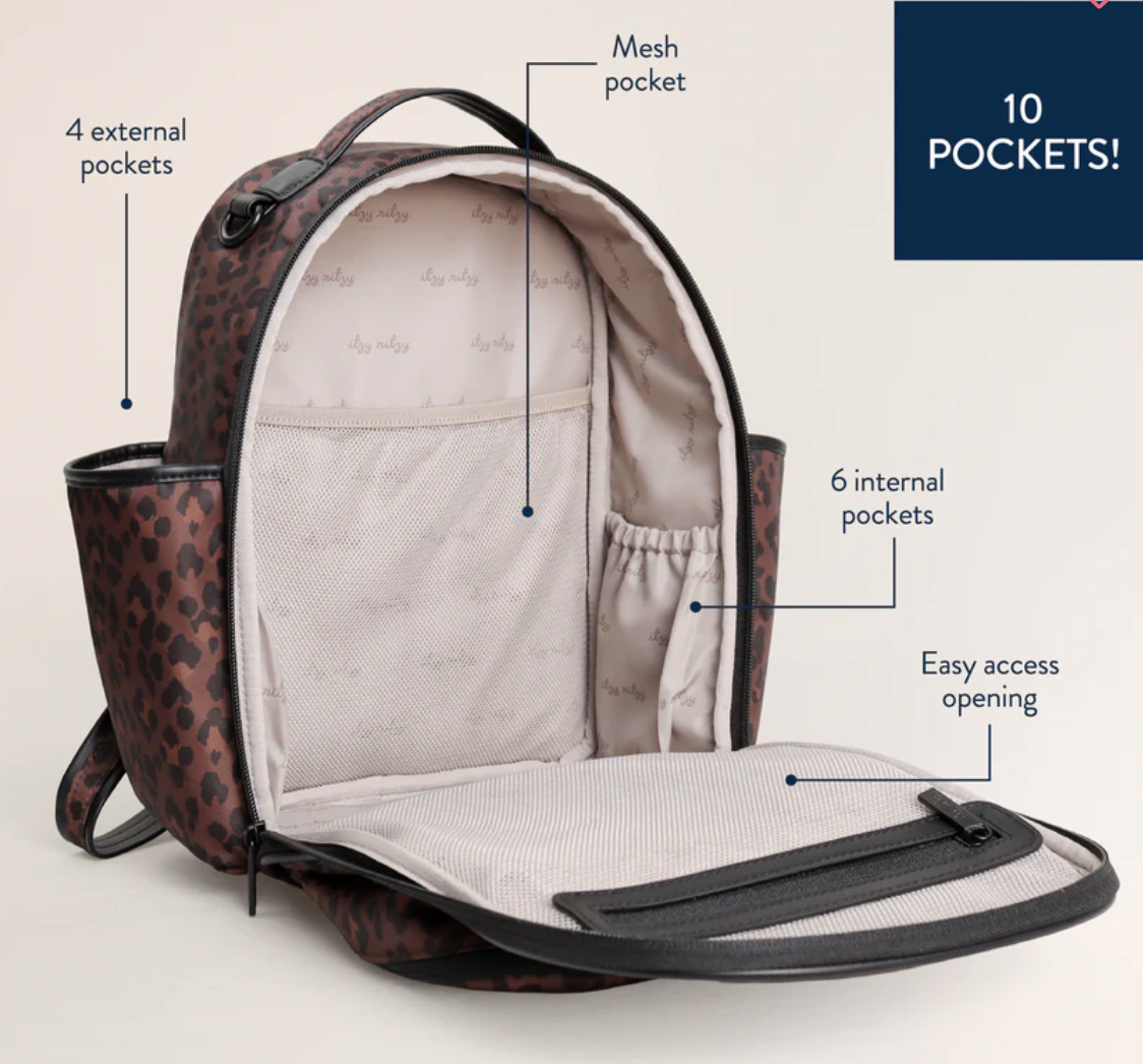 Itzy Mini Plus Leopard Diaper Bag