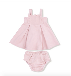 Ruffle Jumper with Diaper Cover Veiled Pink