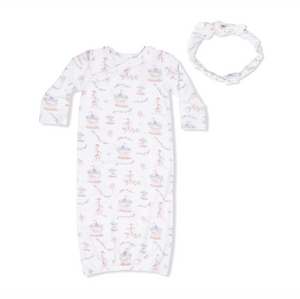 Kimono Gown & Knot Headband Carousel With Bows