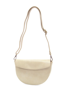 Coconut Linda Crescent Crossbody with Braided Strap