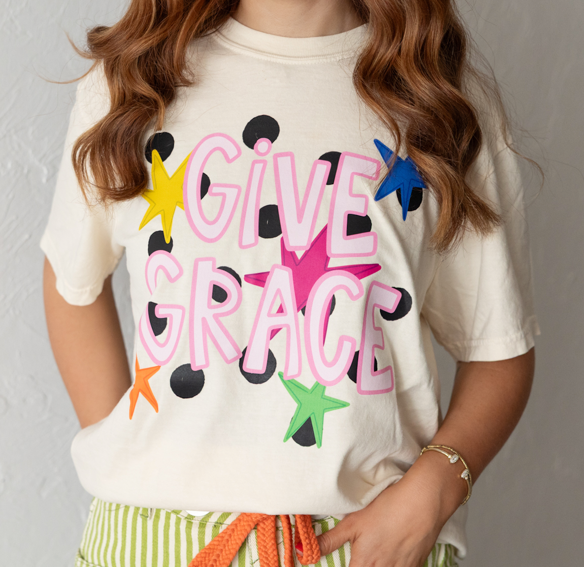 Give Grace Graphic Tee Ivory