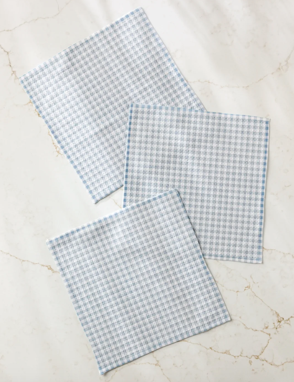 Tidepool Check Dishcloth