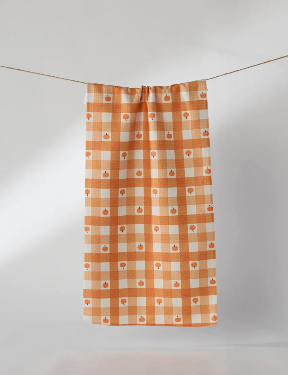 Pumpkin Check Bar Towel