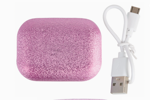 Pink Glitter Compact Ear Buds