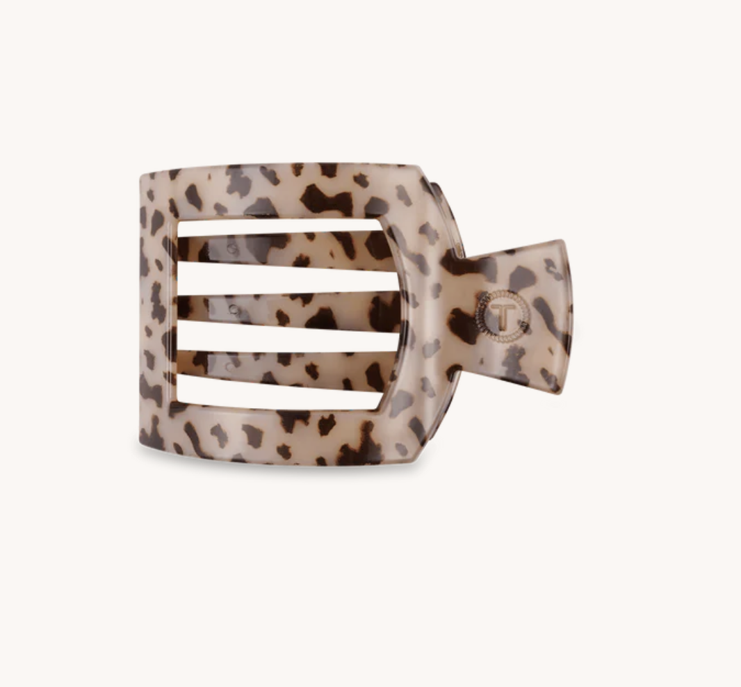 Blonde Tortoise Small Flat Square Hair Clip