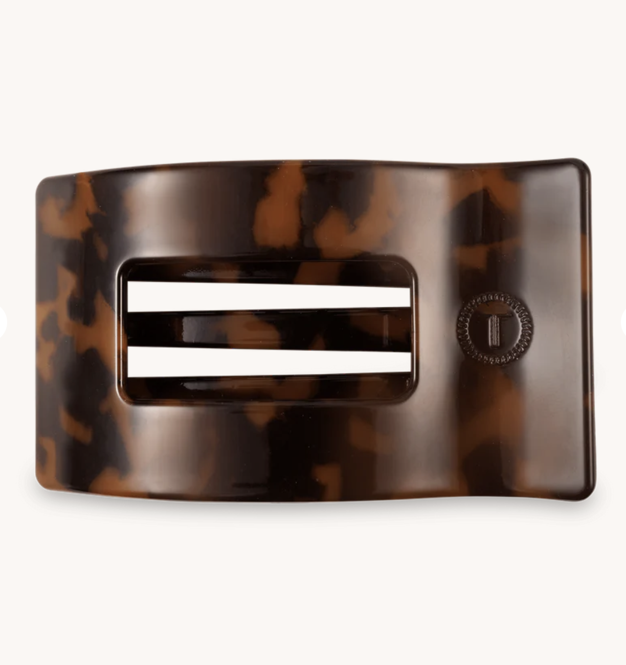 Tortoise Large Flat Rectangle Hair Clip