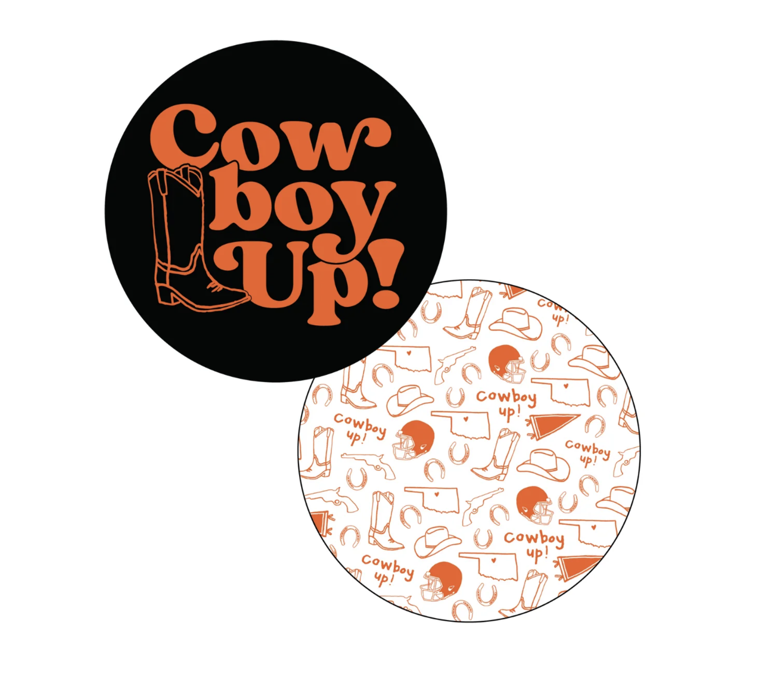 Cowboy Up Double Sided Coasters