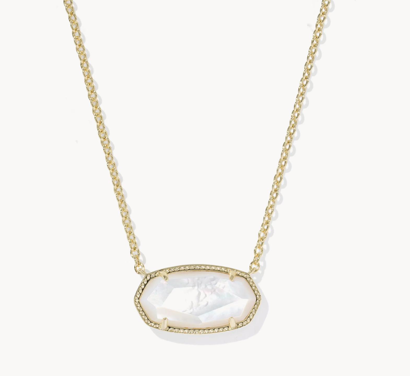 Elisa Statement Pendant Gold Ivory MOP