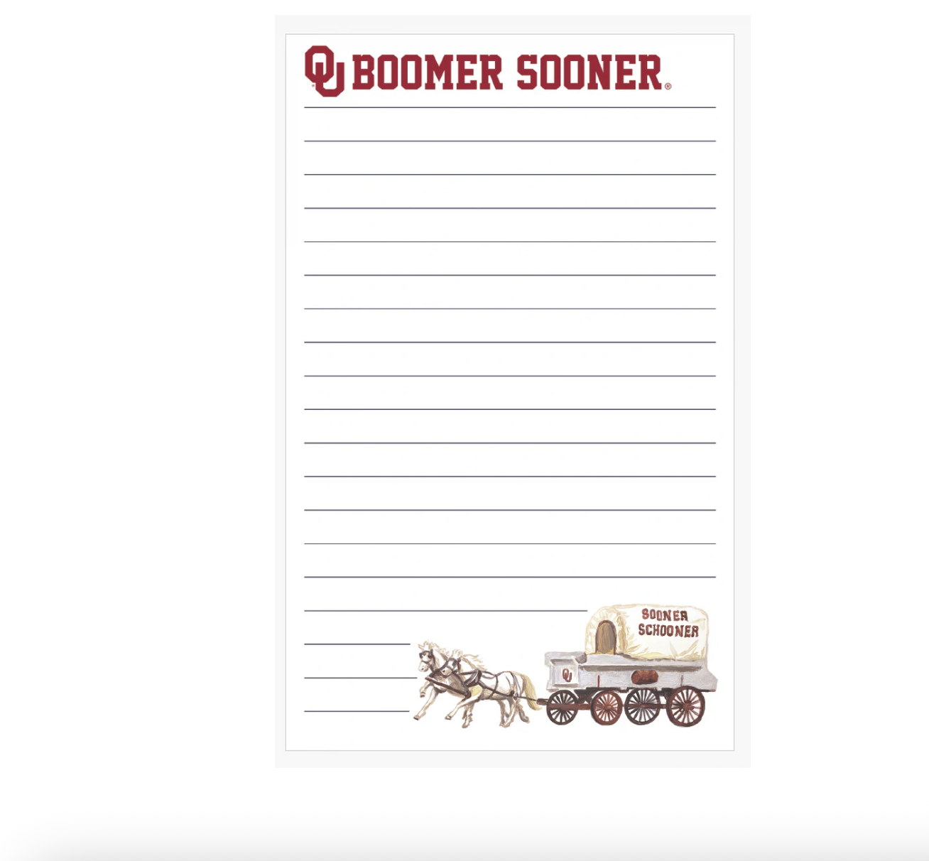 Oklahoma Schooner Mascot Notepad