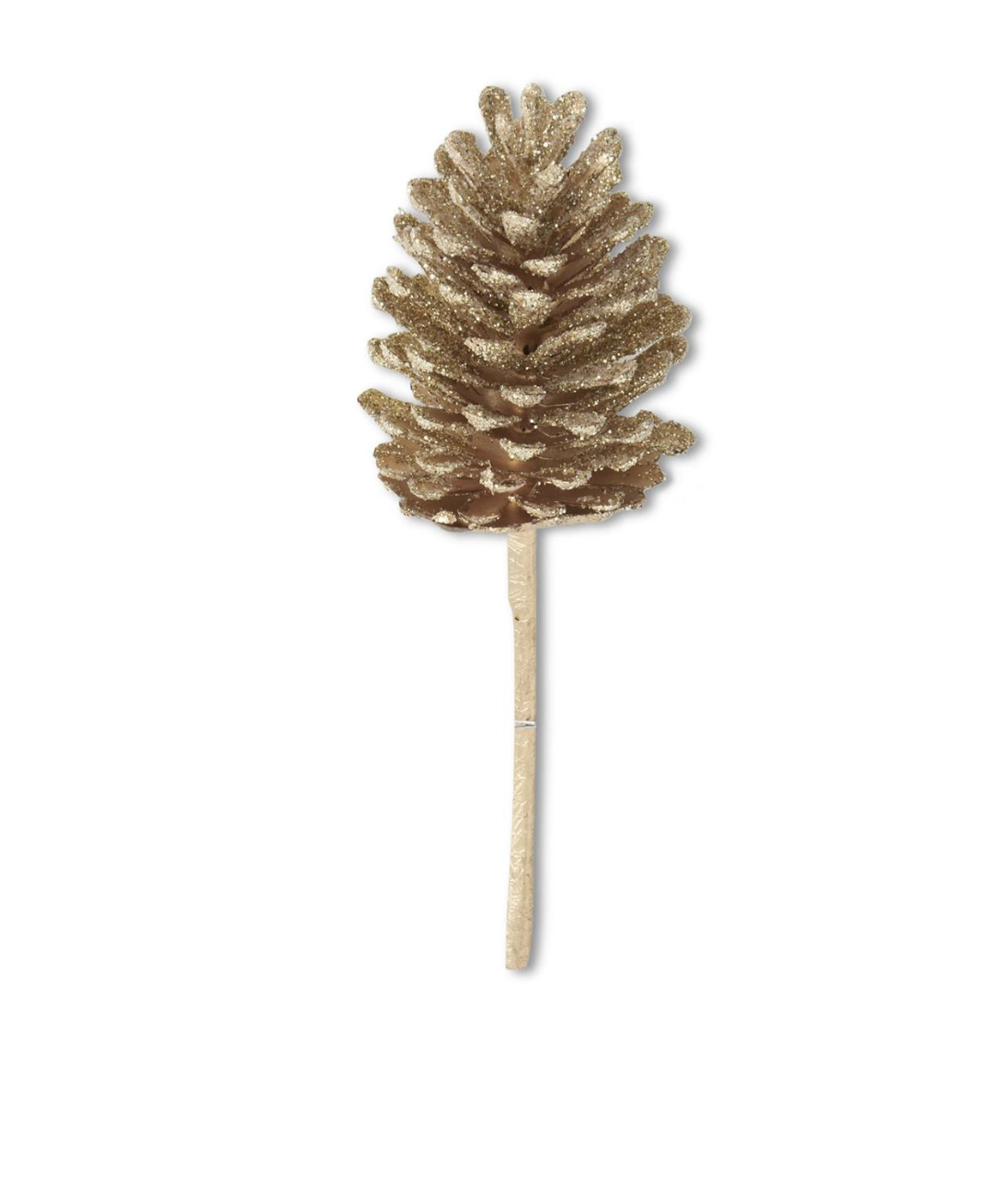 12.5" Gold Glittered Pine Cone Picks