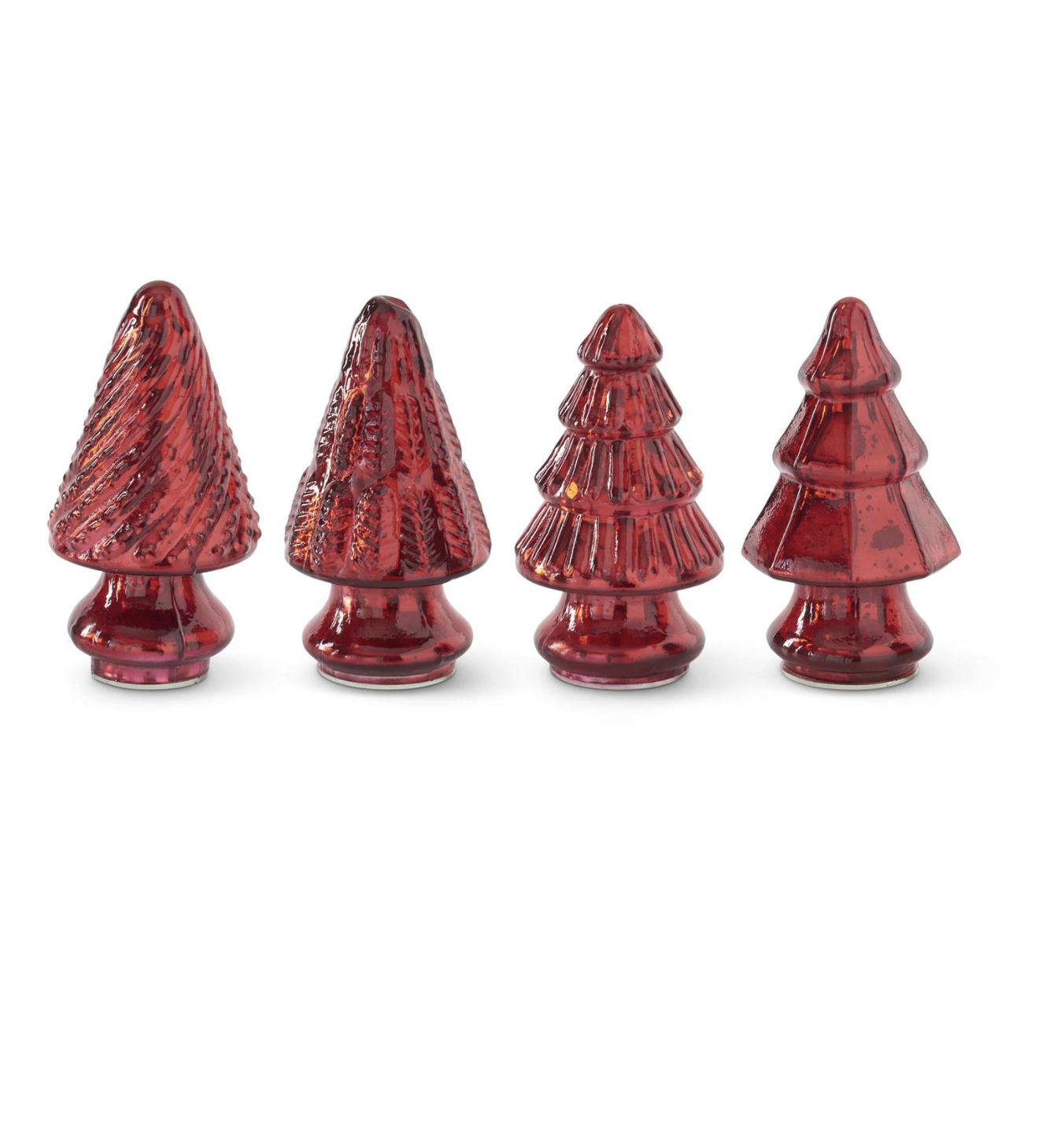 5" Mini Red Mercury Glass Christmas Tree