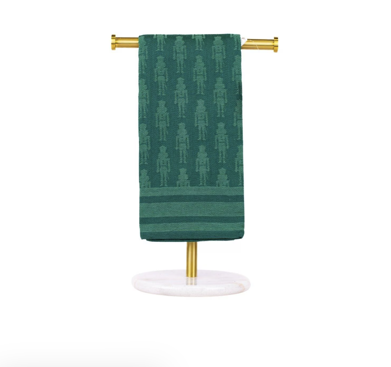 Nutcracker Jacquard Hand Towel Dark Green